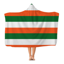 Load image into Gallery viewer, Irish flag Stripes Classic Adult Hooded Blanket