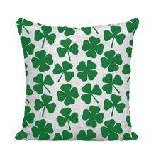 Load image into Gallery viewer, Green Clovers St. Patrick's day Sequin Cushion Cover