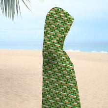 Load image into Gallery viewer, St.Patrick's Clovers with stripes Premium Adult Hooded Blanket
