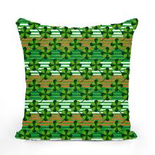 Load image into Gallery viewer, St.Patrick's Clovers with stripes Sequin Cushion Cover
