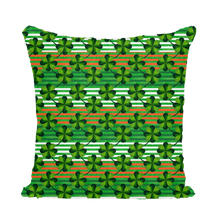 Load image into Gallery viewer, St.Patrick's Clovers with stripes Sequin Cushion Cover
