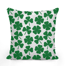 Load image into Gallery viewer, Green Clovers St. Patrick's day Sequin Cushion Cover
