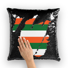 Load image into Gallery viewer, Irish flag Stripes Sequin Cushion Cover
